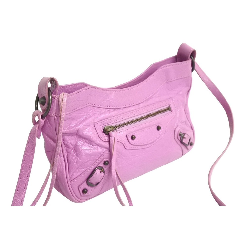 BALENCIAGA Classic The Hip Shoulder Bag Pink Leather - Picture 4 of 10